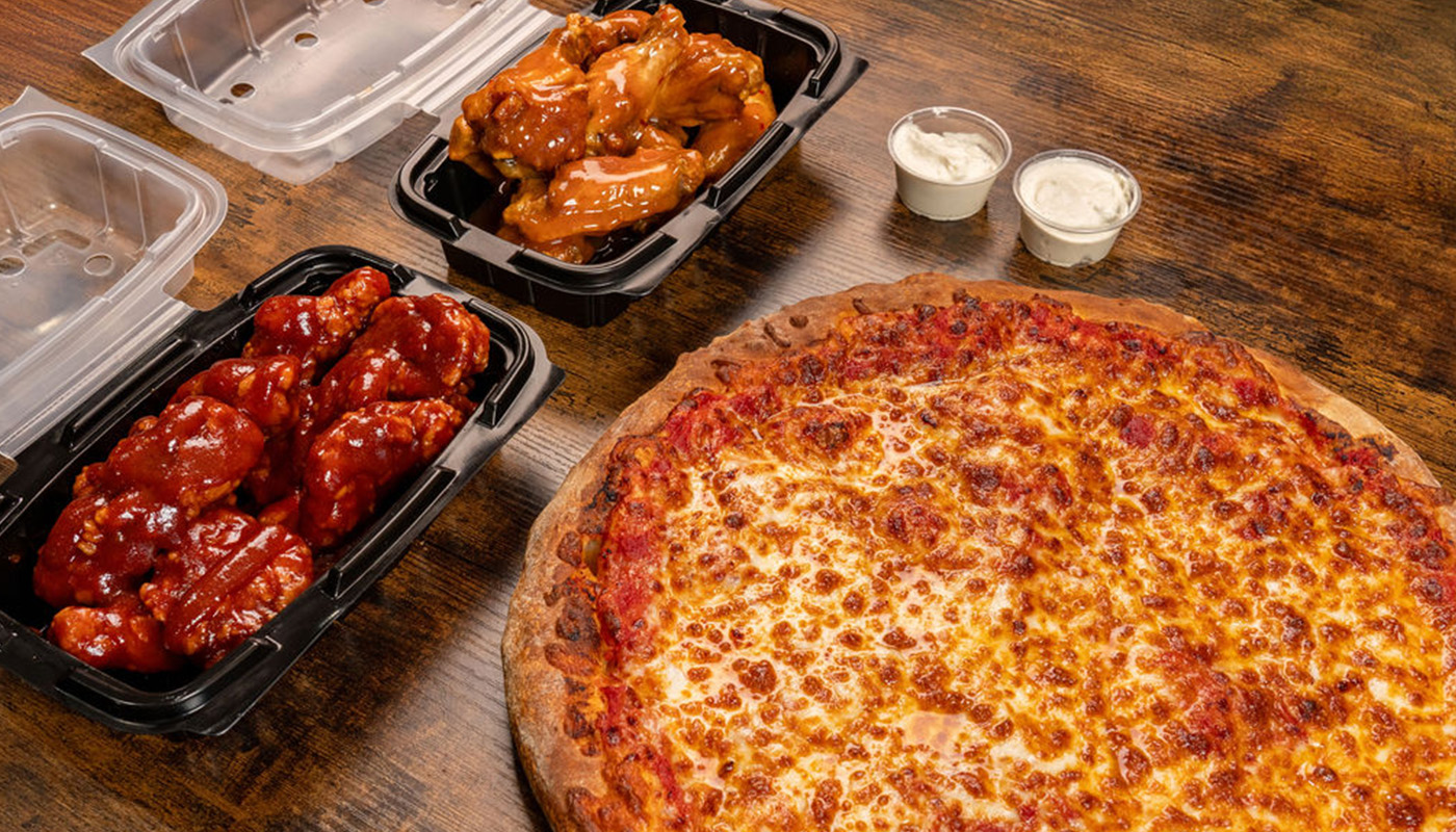 LARGE PIZZA & DOUBLE WINGS image
